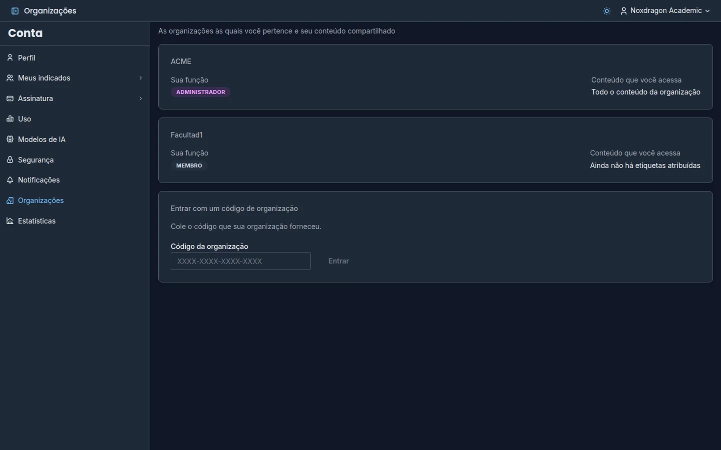 Organizações