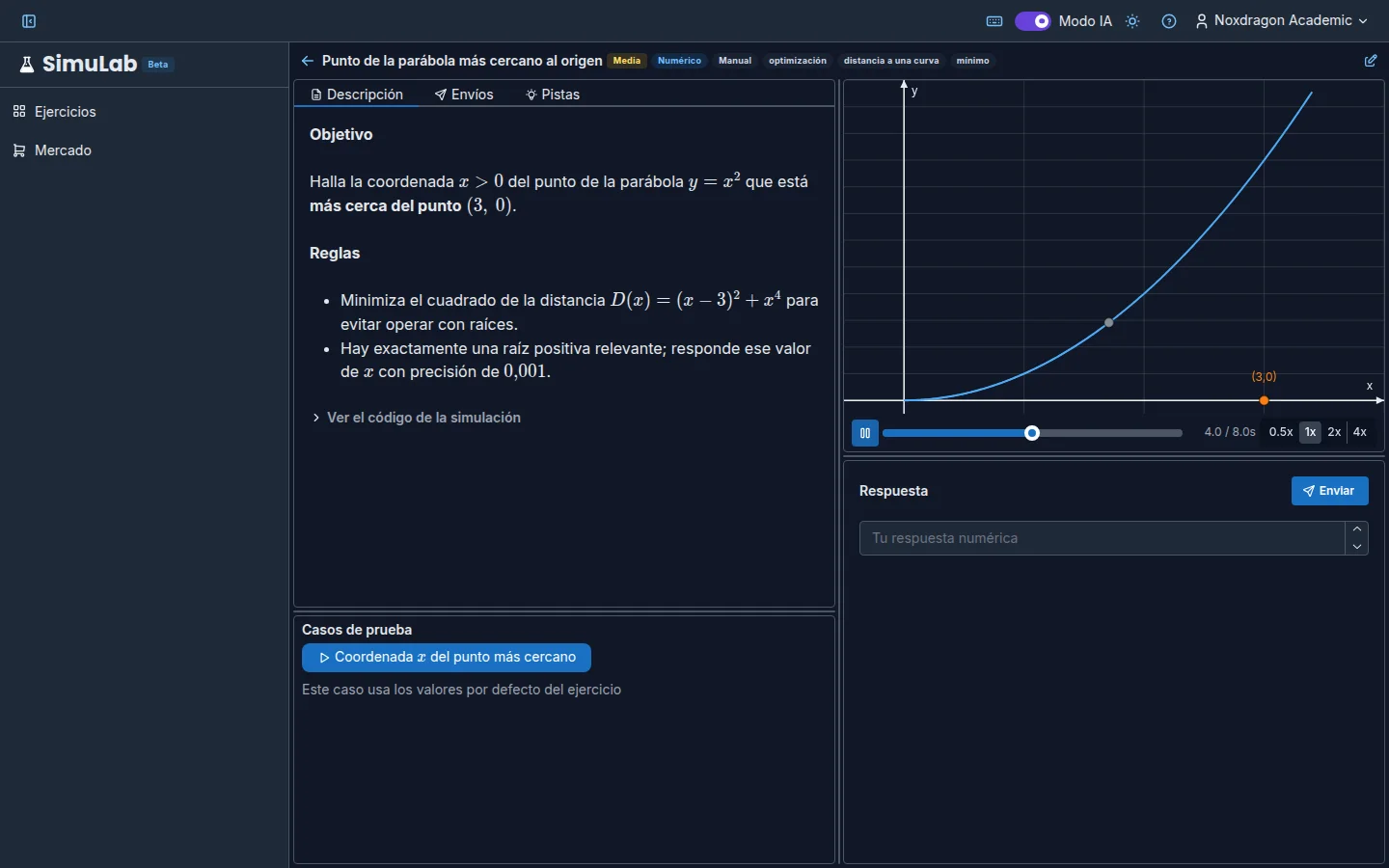 Resolver un ejercicio